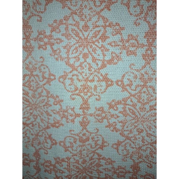 Arizona Jean Co Womens 1X Jr Plus Thermal Waffle Knit Long Sleeve Top Orange - Picture 7 of 7